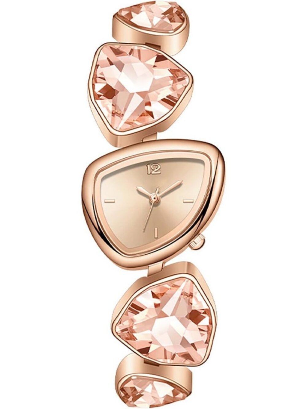 Luxury Crystal Bracelet Watch - Unique Irregular Quartz Timepiece for Women